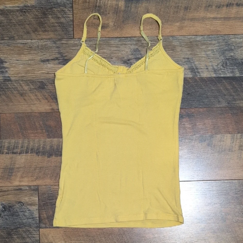 Aeropostale Yellow Camisole Tank Top with Lace Crochet Detail - Picture 8 of 8